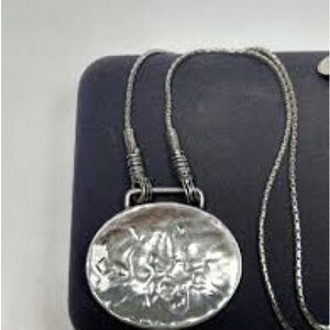 Silpada Vintage Hammered Silver Pendant Necklace